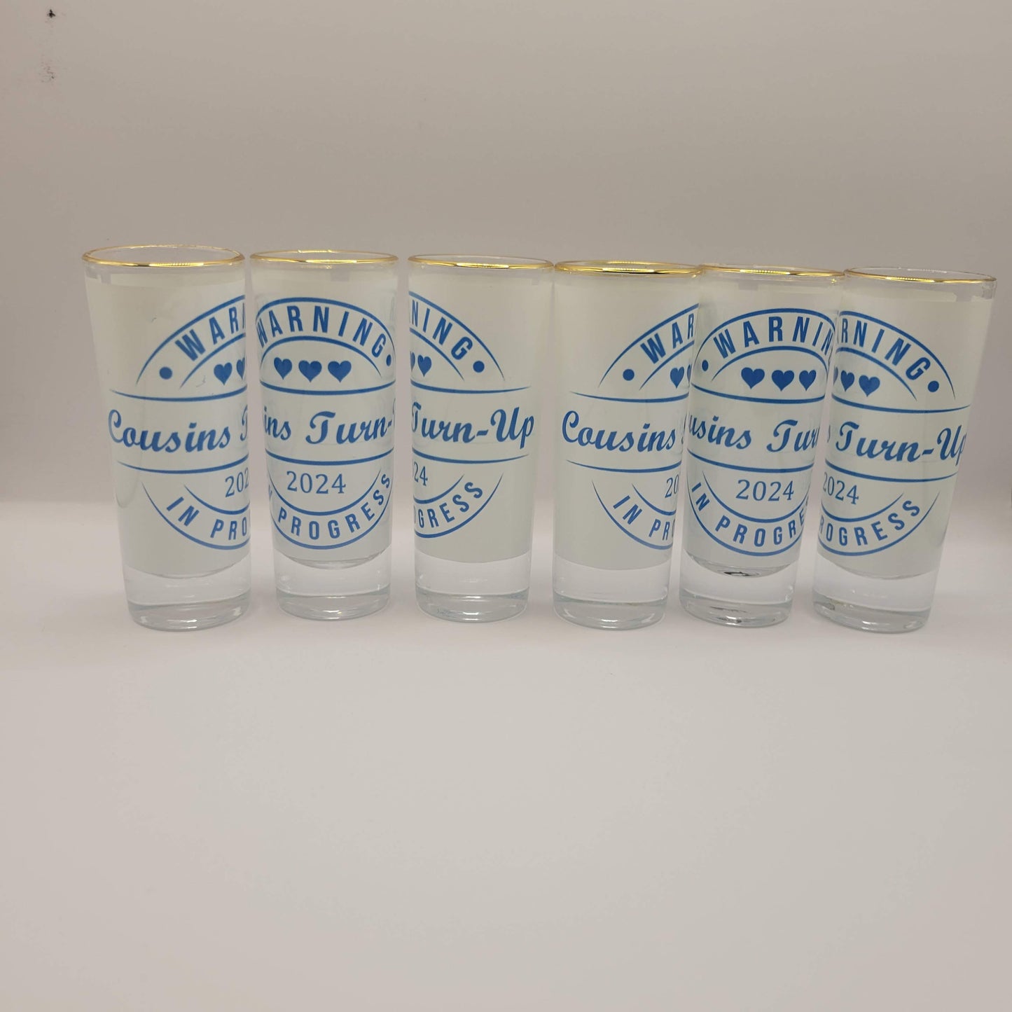 2.5 oz Gold Rimmed Shot Glass